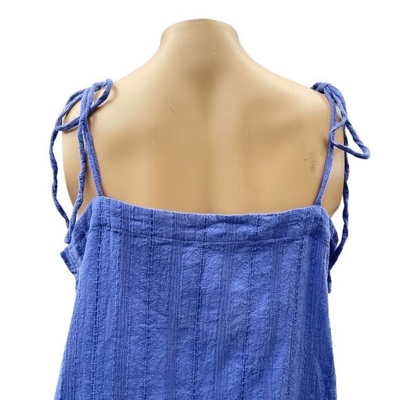 Marine Layer Catherine Faded Dahlia Tie-Shoulder Tank Top Cotton Blue Womens‎ XL - Picture 6 of 12